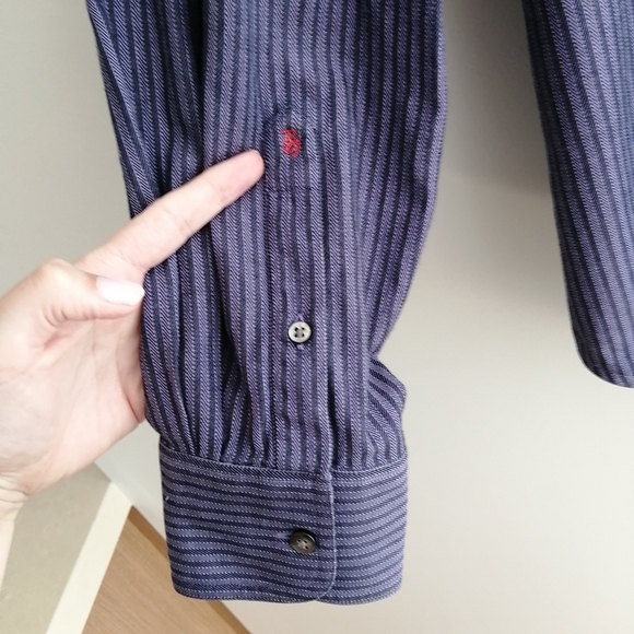 Robert Graham Men's Embroidered Purple Button Up Classic Fit XL - Picture 11 of 17